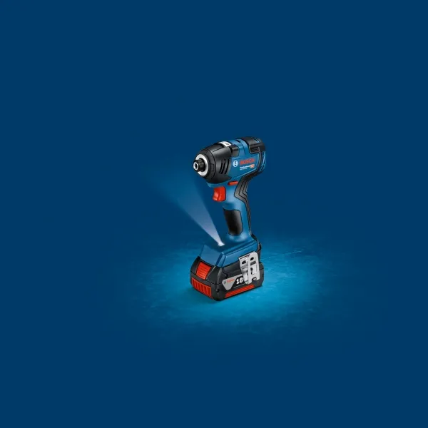 BOSCH  GDR 18V200  ATORNILLADORA CON IMPACTO CON 2 BATERíAS, LIION, 18 V, 4 AH, 200 NM, M6M16, CAJA ESPECIAL