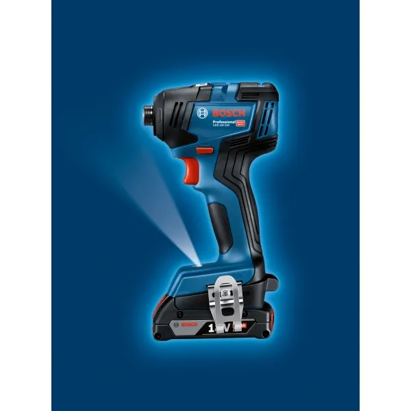 BOSCH  GDR 18V200  ATORNILLADORA CON IMPACTO CON 2 BATERíAS, LIION, 18 V, 4 AH, 200 NM, M6M16, CAJA ESPECIAL
