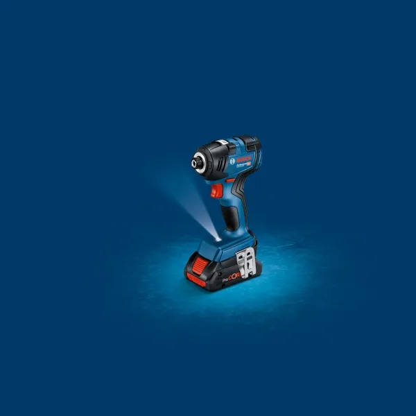 BOSCH  GDR 18V200  ATORNILLADORA CON IMPACTO CON 2 BATERíAS, LIION, 18 V, 4 AH, 200 NM, M6M16, CAJA ESPECIAL