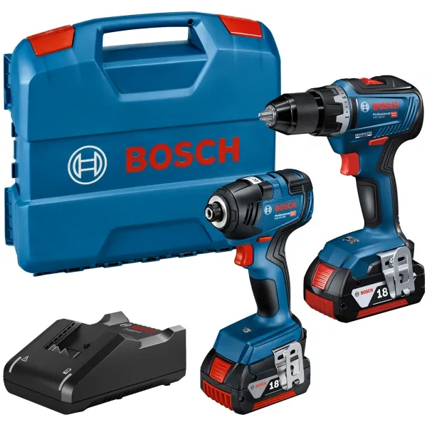BOSCH  GDR 18V200  ATORNILLADORA CON IMPACTO CON 2 BATERíAS, LIION, 18 V, 4 AH, 200 NM, M6M16, CAJA ESPECIAL