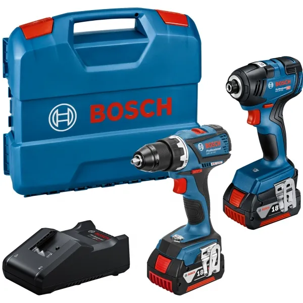 BOSCH  GDR 18V200  ATORNILLADORA CON IMPACTO CON 2 BATERíAS, LIION, 18 V, 4 AH, 200 NM, M6M16, CAJA ESPECIAL