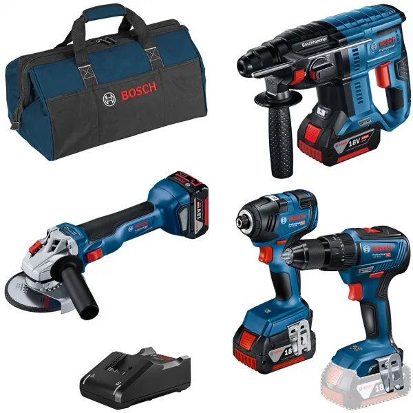 BOSCH  GDR 18V200  ATORNILLADORA CON IMPACTO CON 2 BATERíAS, LIION, 18 V, 4 AH, 200 NM, M6M16, CAJA ESPECIAL