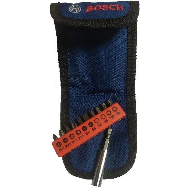 BOSCH  JUEGO DE CABEZAS DE TORNILLO, MIXTO, 11 PIEZAS, EXTENSIóN DE TORNILLO
