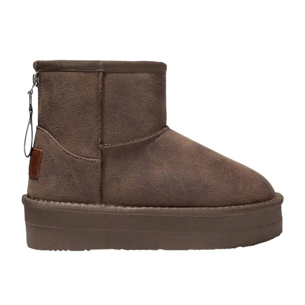 Botas australianas B&W Plataforma cremallera Taupe