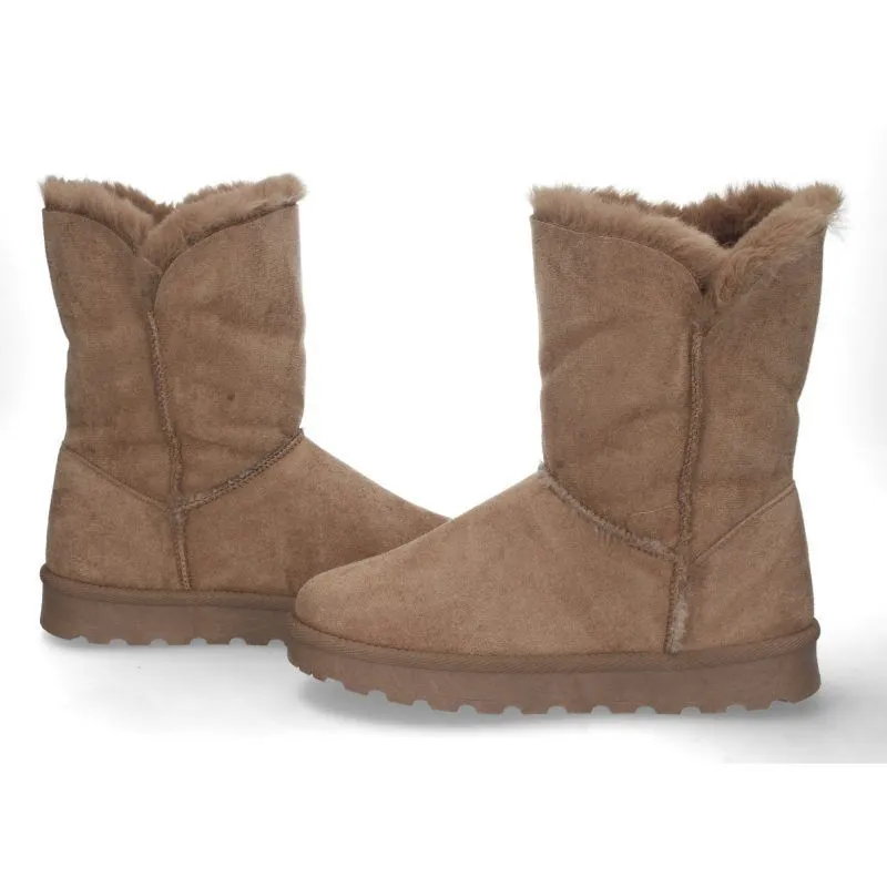 Botas australianas mujer kaki detalle cremallera