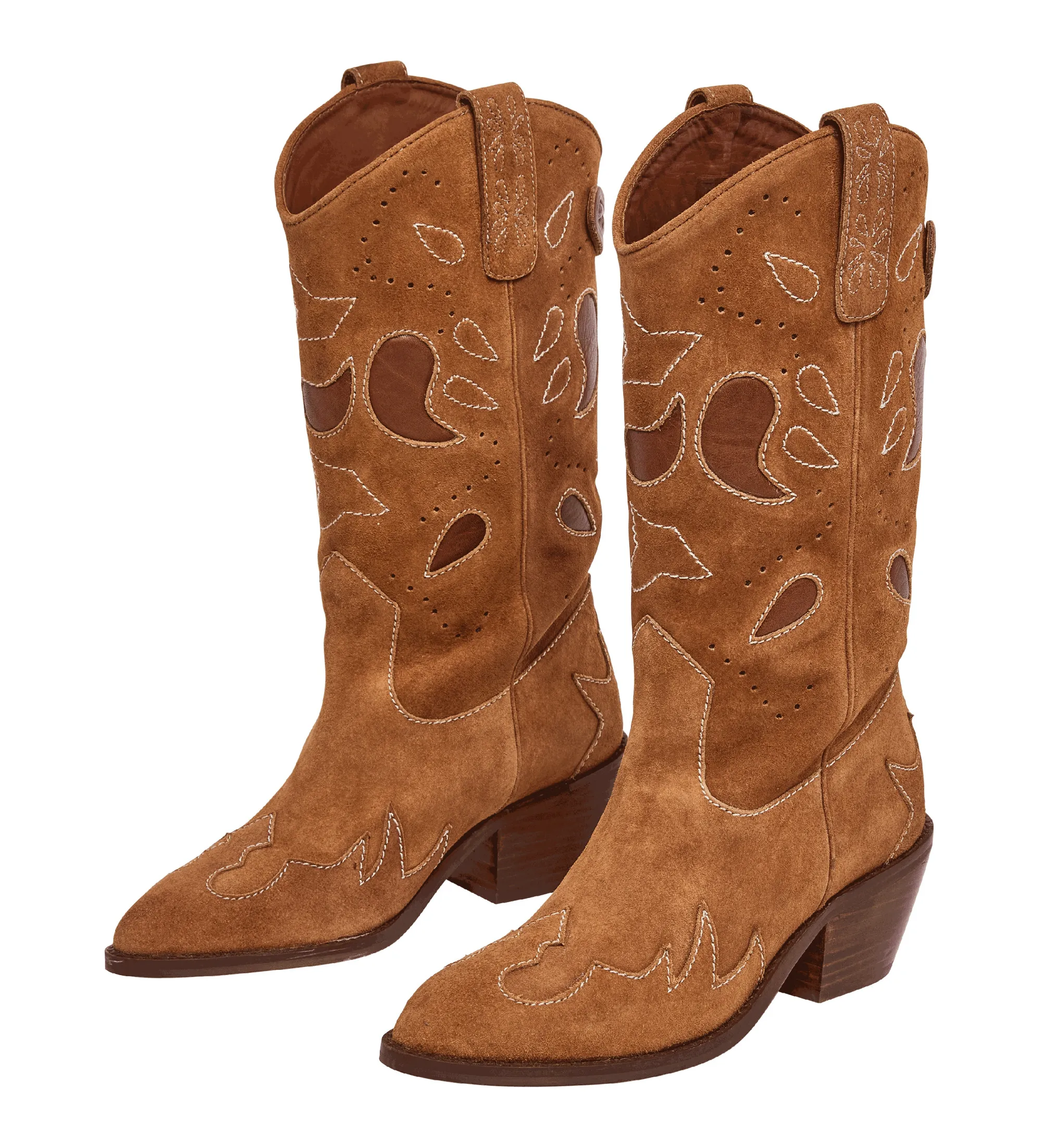 BOTAS DE PIEL APRIL CITY MARRóN ALTURA TACóN 5CM