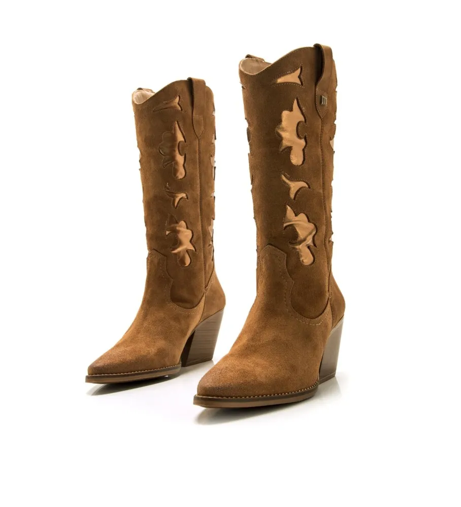 BOTAS DE PIEL MISSOURI MARRóN ALTURA TACóN 5CM