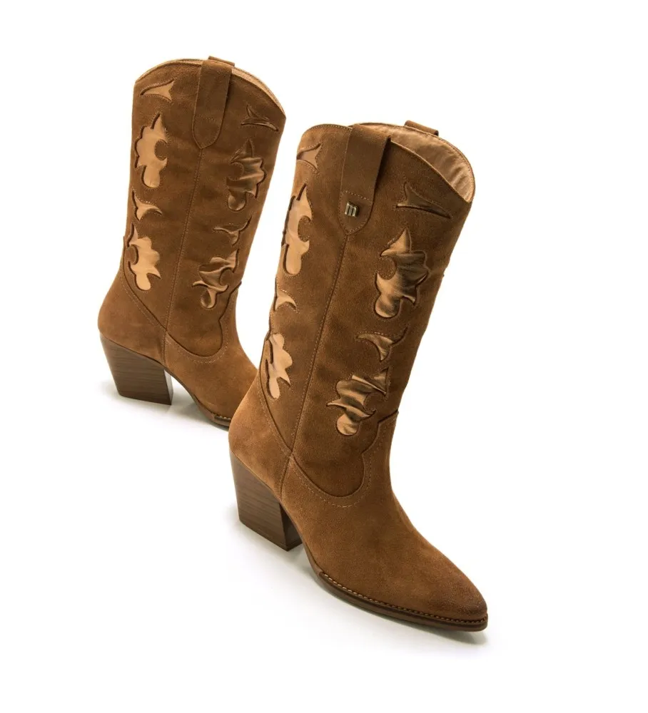 BOTAS DE PIEL MISSOURI MARRóN ALTURA TACóN 5CM