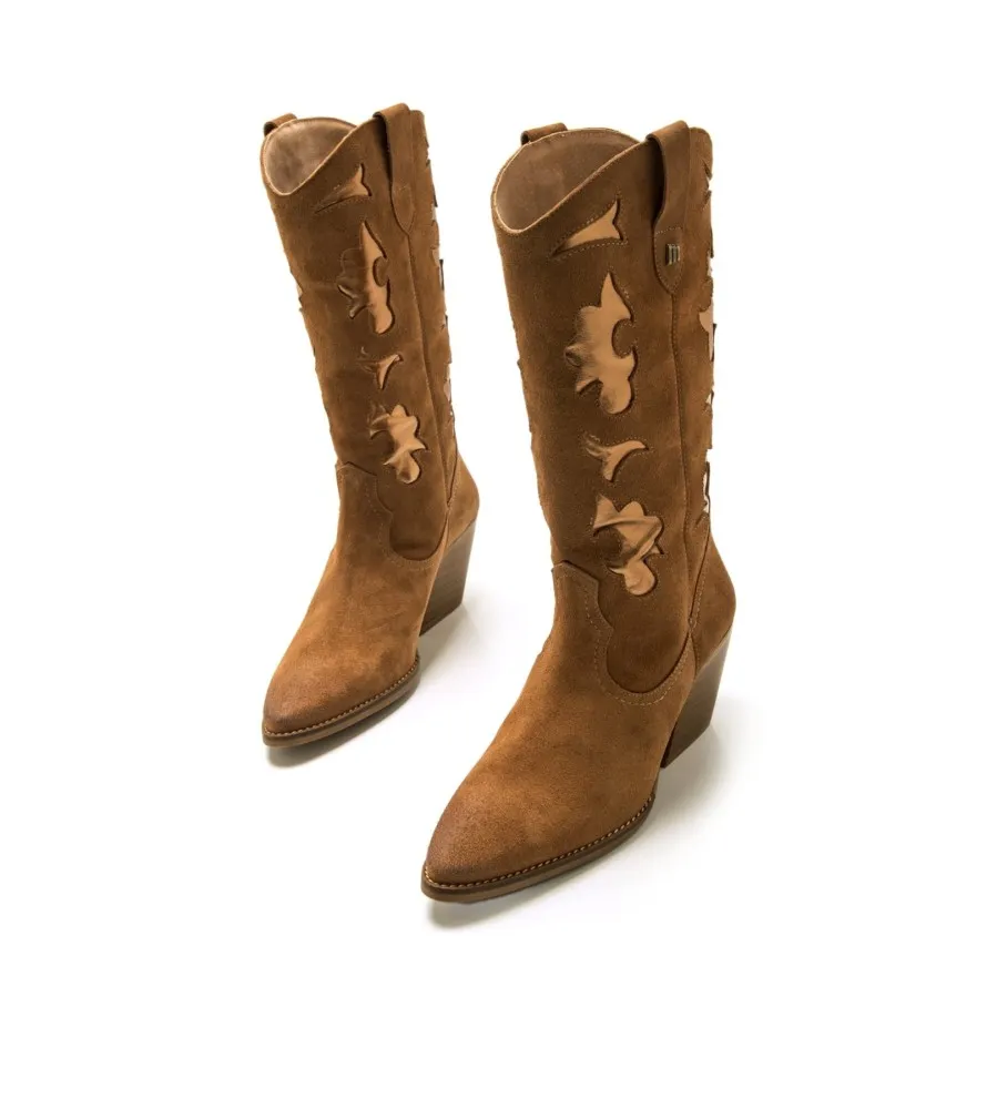 BOTAS DE PIEL MISSOURI MARRóN ALTURA TACóN 5CM