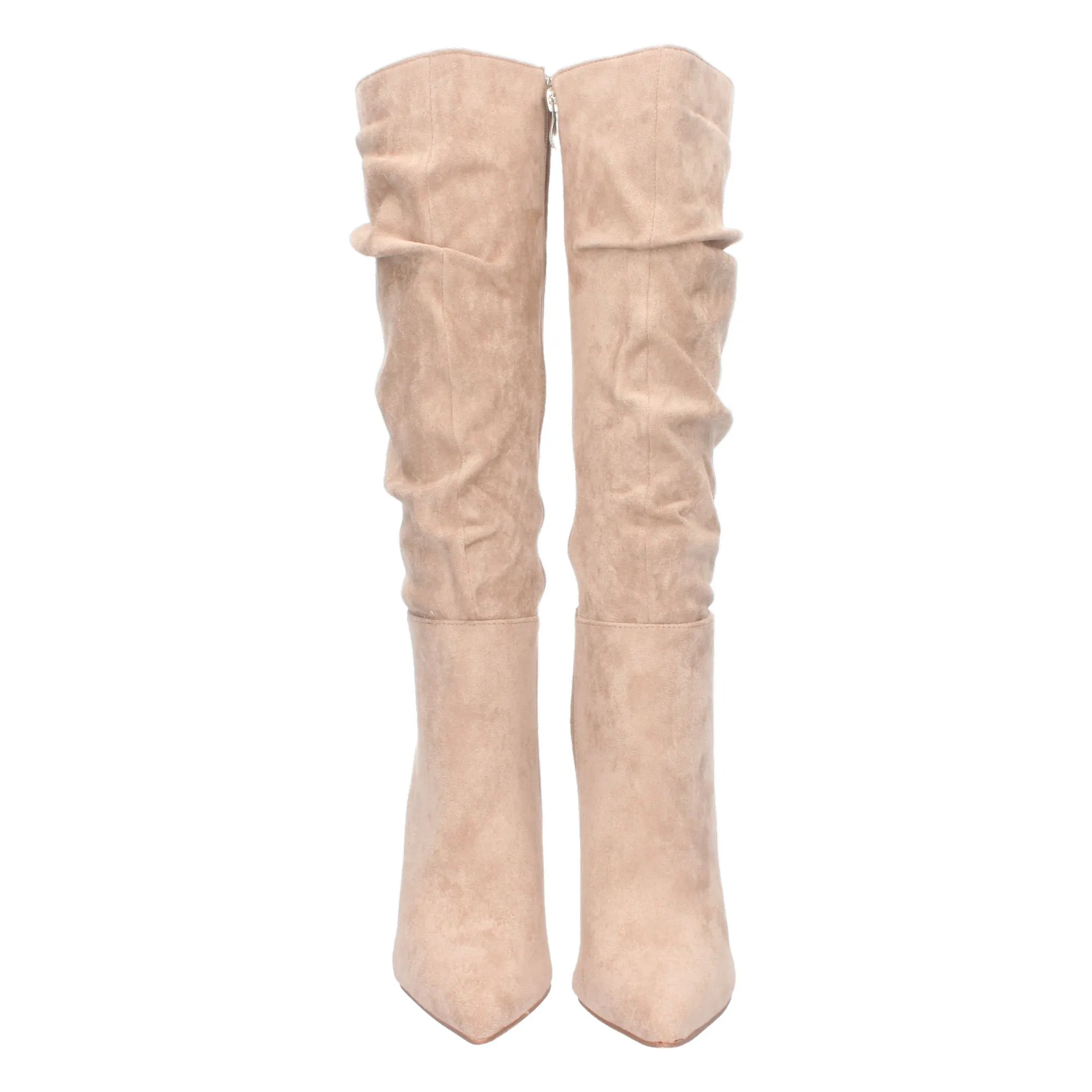 Botas de tacon de aguja mujer color kaki