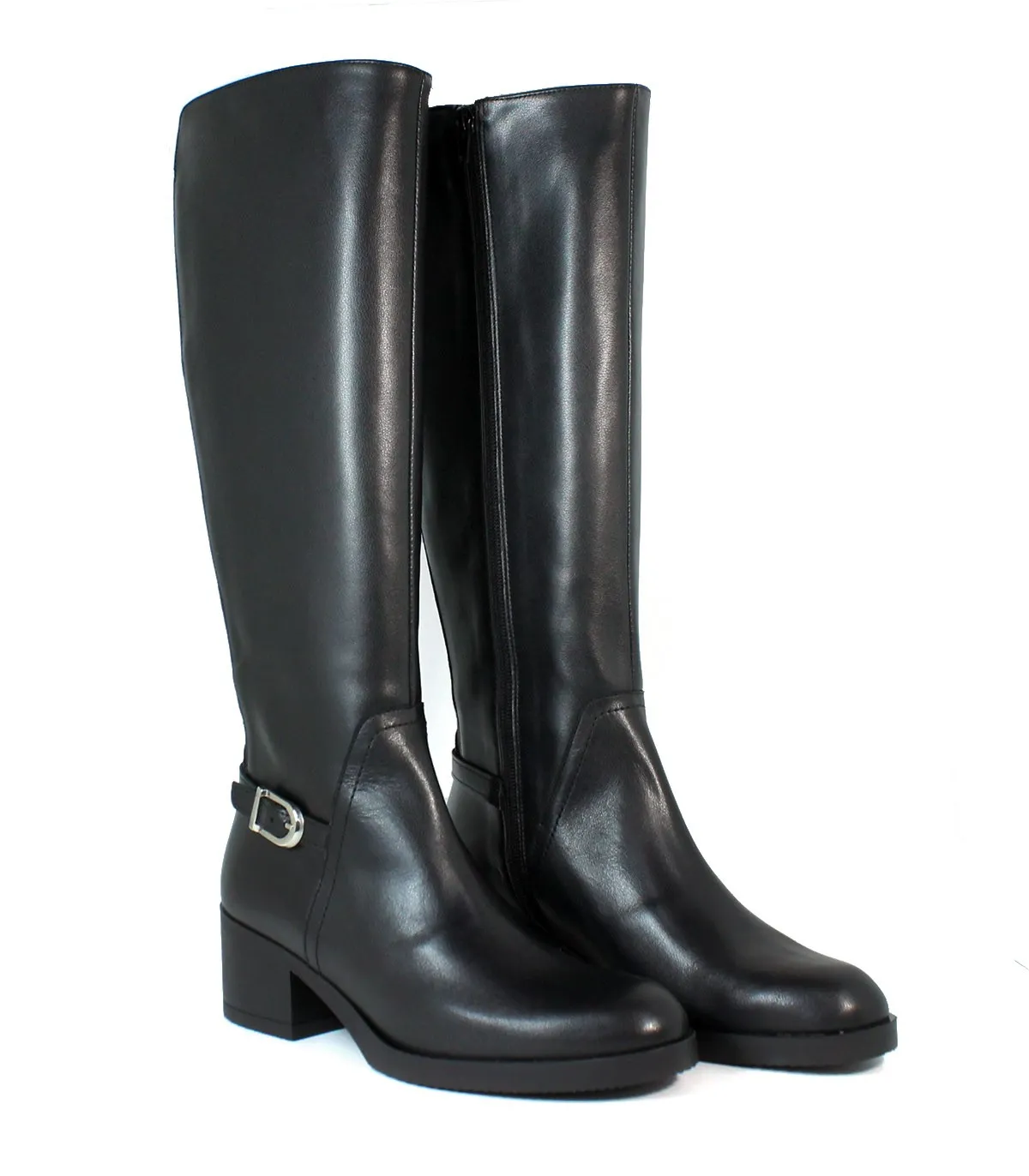 BOTAS MUJER TACÓN ANCHO WONDERS ISY G6233 NEGRO
