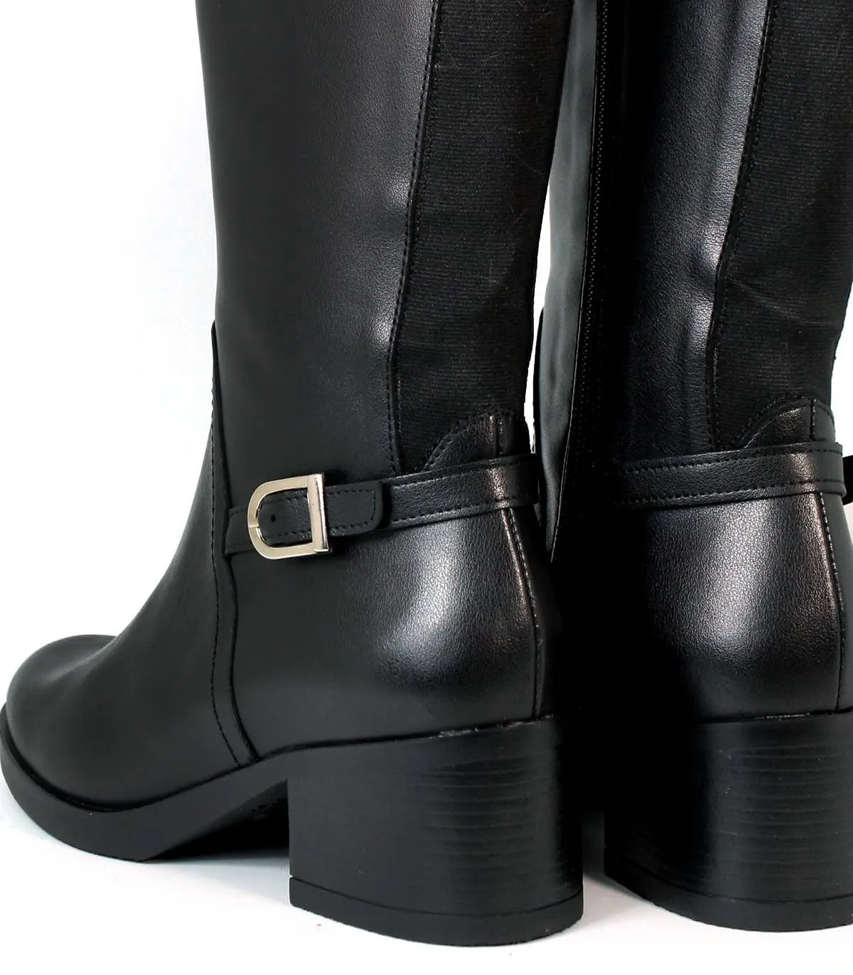 BOTAS MUJER TACÓN ANCHO WONDERS ISY G6233 NEGRO