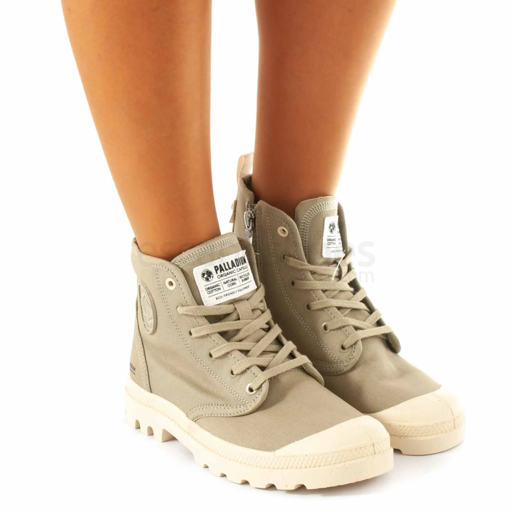 BOTAS PALLADIUM PAMPA HI ZIP ORGANIC EUCALYPTUS 79101379