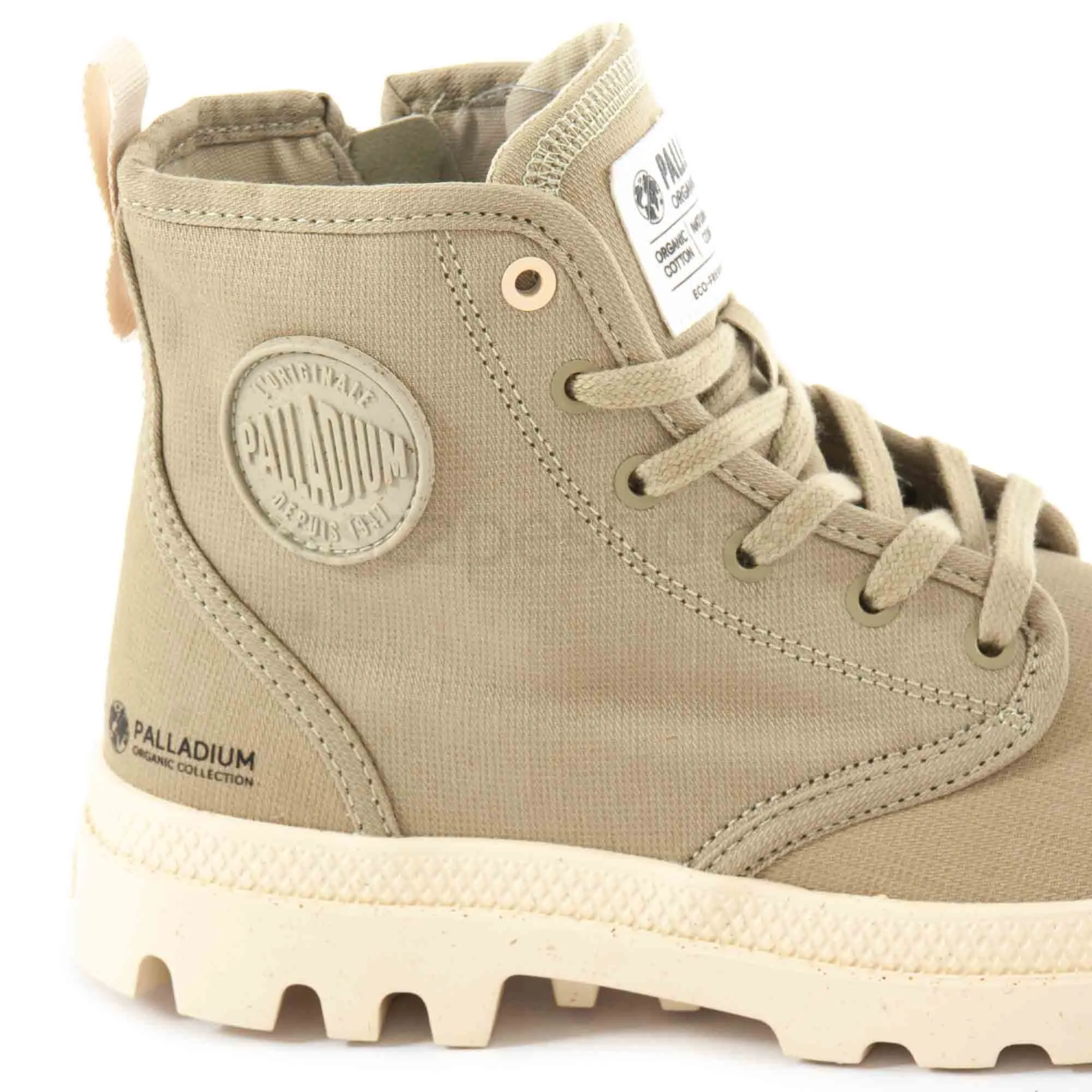 BOTAS PALLADIUM PAMPA HI ZIP ORGANIC EUCALYPTUS 79101379