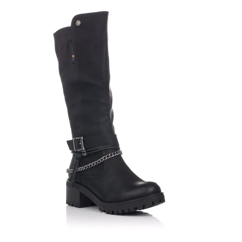 Botas Planas Refresh 170185 Mujer Negro