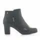 Botas tacón Amarpies negros de doble textura y cremallera lateral