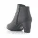 Botas tacón Amarpies negros de doble textura y cremallera lateral