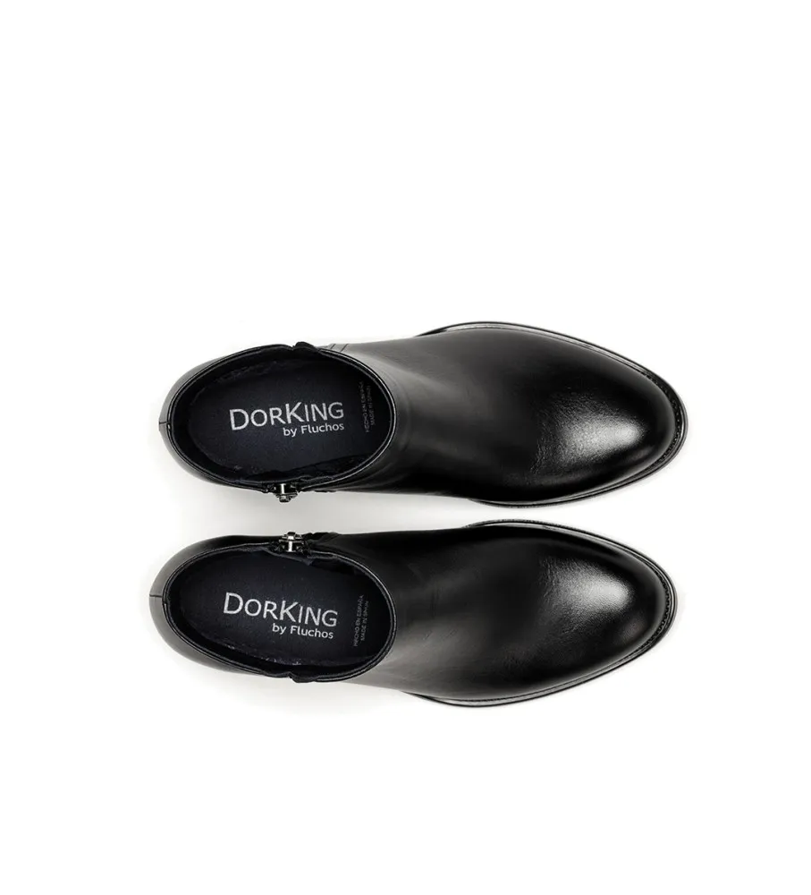 BOTINES DE PIEL CHIARA NEGRO ALTURA TACóN 5CM