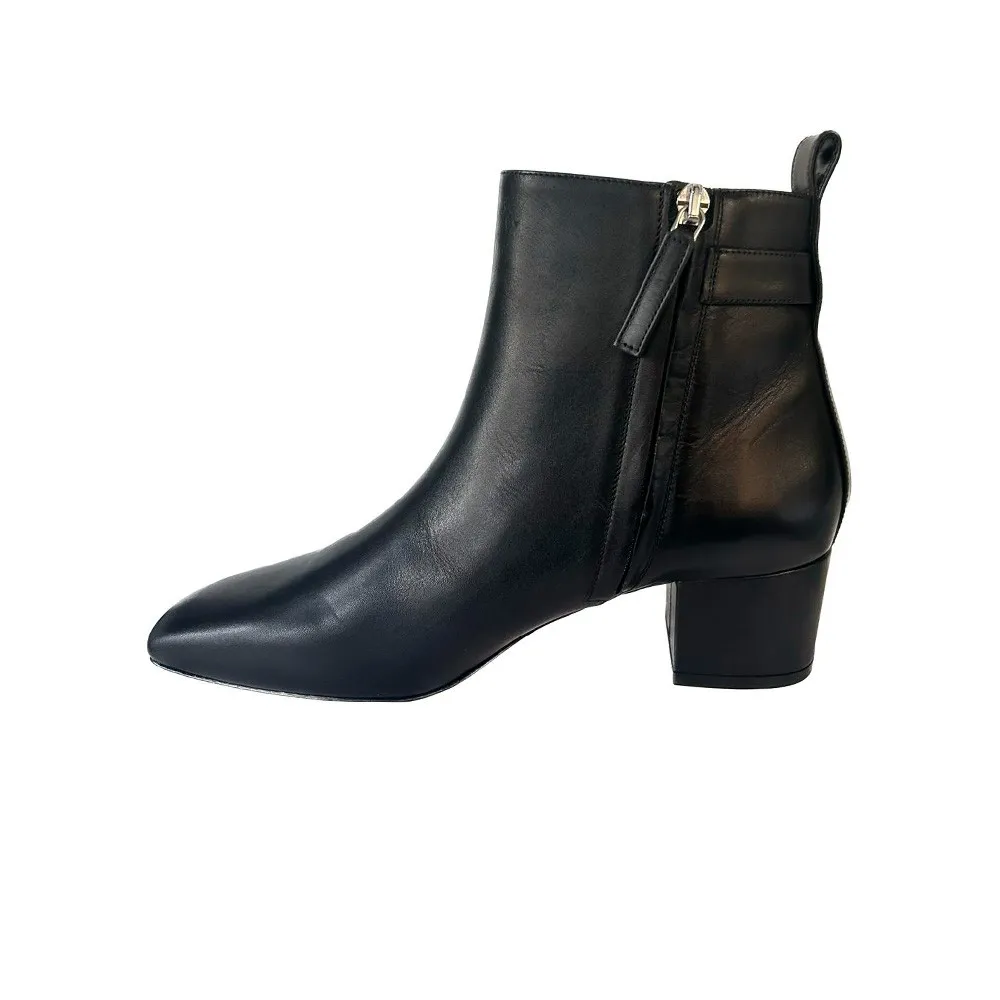 Botín de Piel Hugo Boss Malika Bootie 45C Color Negro