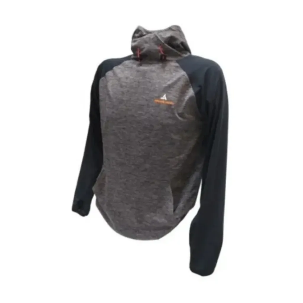 Buzo Deportivo Niño Capucha Gris + Pantalón Chupín Negro