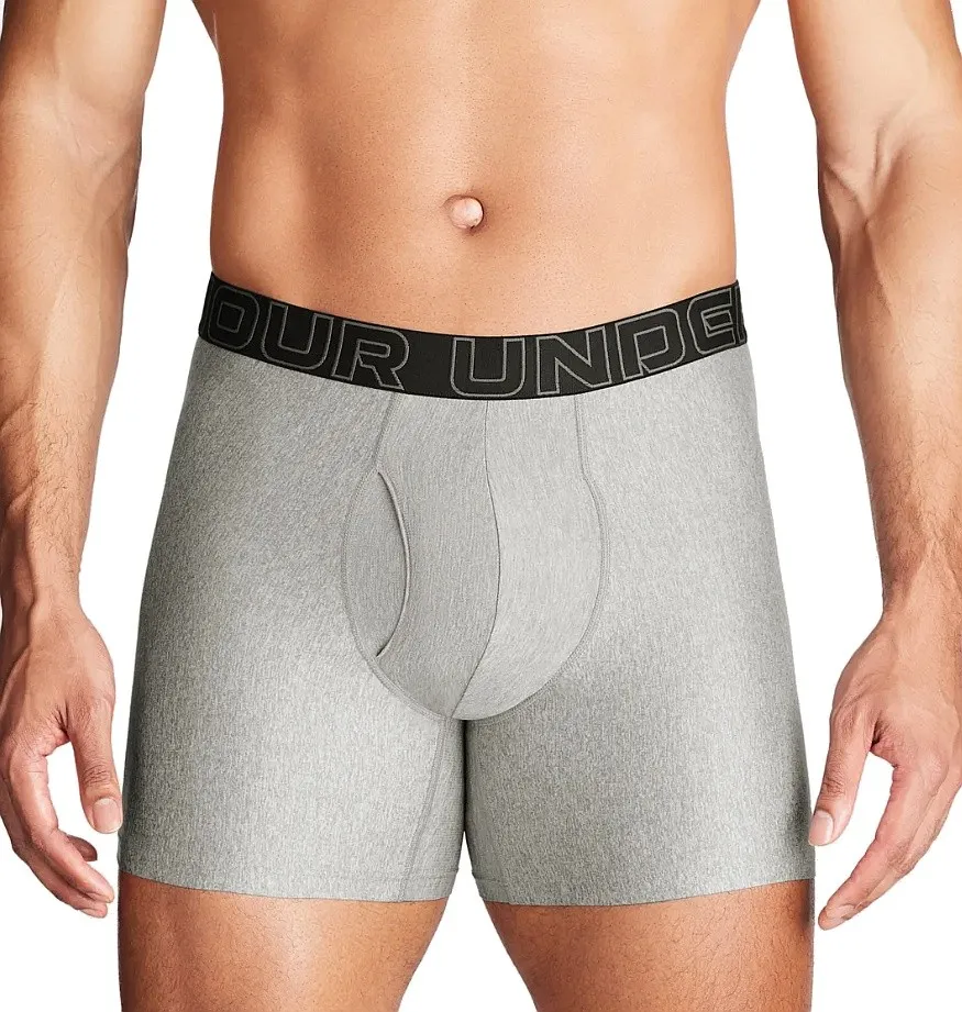 CALZONCILLOS UNDER ARMOUR PERF TECH 6IN 3 PACK  STEEL FULL HEATHER/CASTLEROCK HEATHER/CASTLEROCK  MEN´S