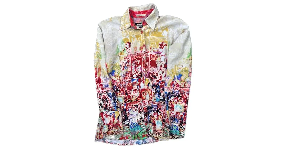 Camisa de Cómics Jean Paul Gaultier AW1995 Multicolor 