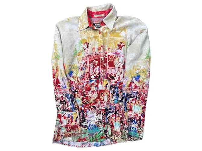 Camisa de Cómics Jean Paul Gaultier AW1995 Multicolor 