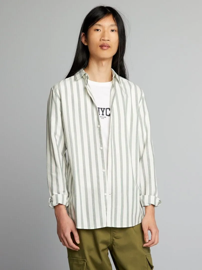 CAMISA DE RAYAS  BLANCO