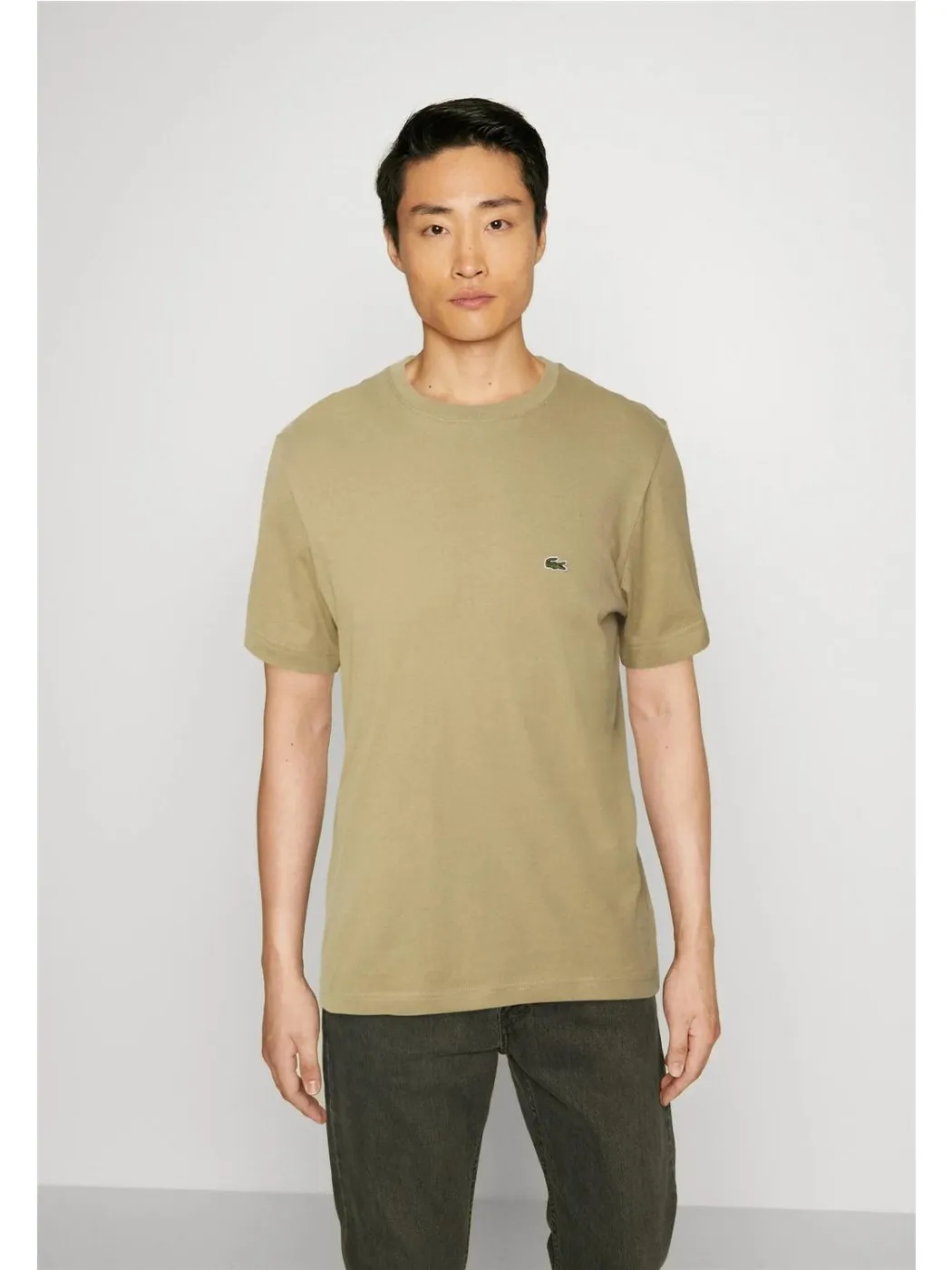 CAMISETA BASICA LACOSTE HOMBRE CAMEL