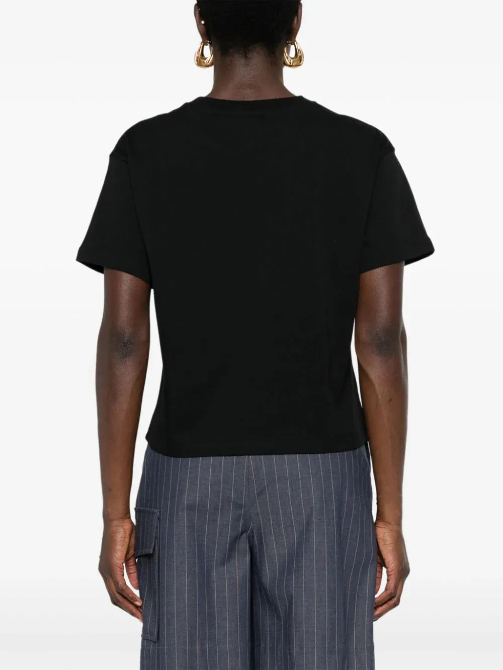 CAMISETA CROPPED BOXY LOGO NEGRA