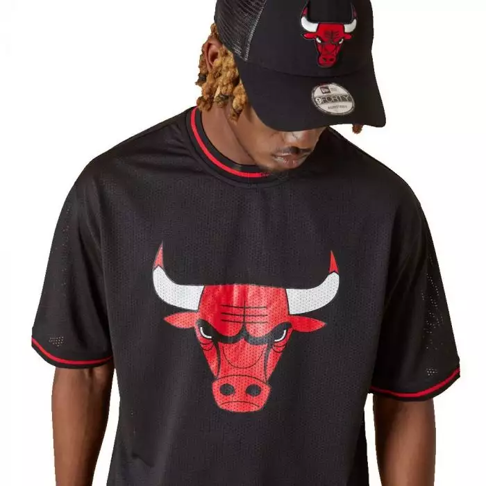 Camiseta New Era Nba Oversized Nba Tee Black Chicago Bulls 13083910