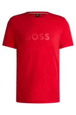 Camiseta regular fit de punto de algodón con protección solar UV 50+