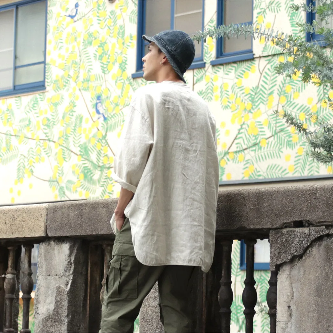 Camiseta Rococo / Linen Cloth Henley Neck