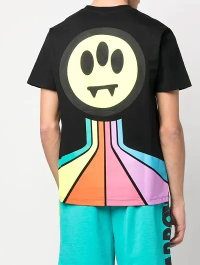 CAMISETA SMILEY RAINBOW NEGRA