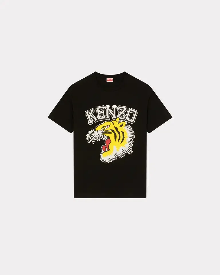 CAMISETA VARSITY TIGER NEGRA
