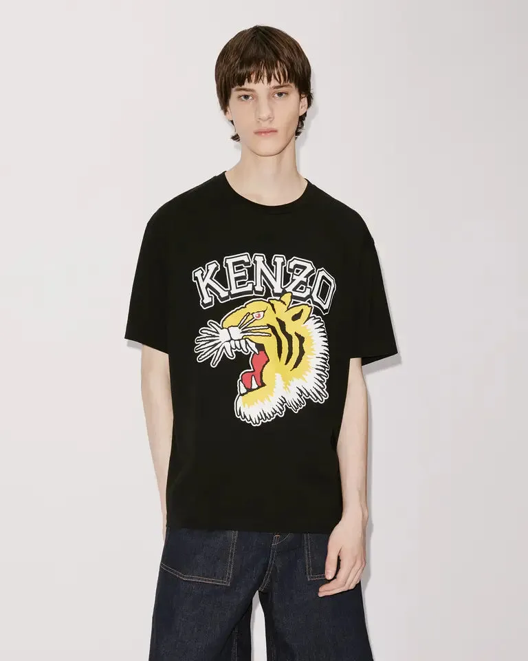 CAMISETA VARSITY TIGER NEGRA