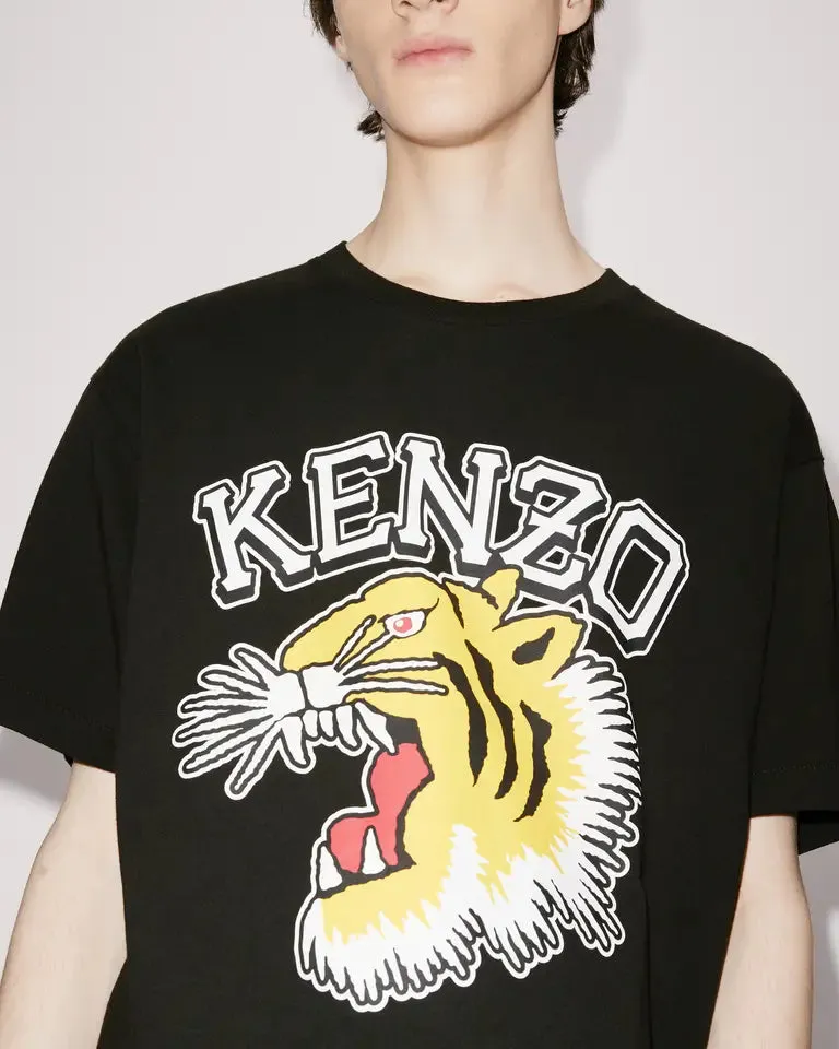 CAMISETA VARSITY TIGER NEGRA