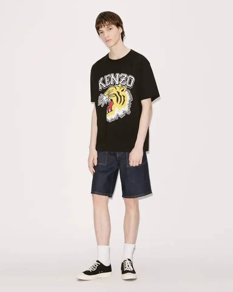 CAMISETA VARSITY TIGER NEGRA