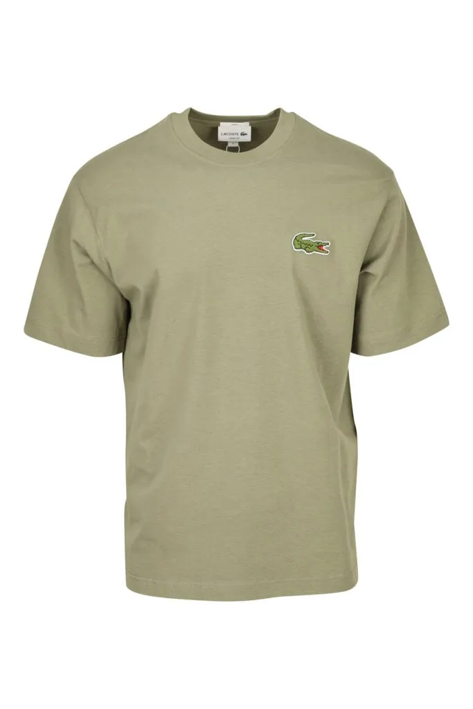 Camiseta verde oliva con minilogo 