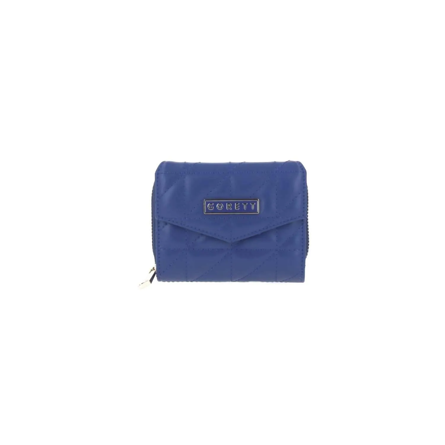 Cartera De Mujer Azul Gorett Loren Con Capitonado