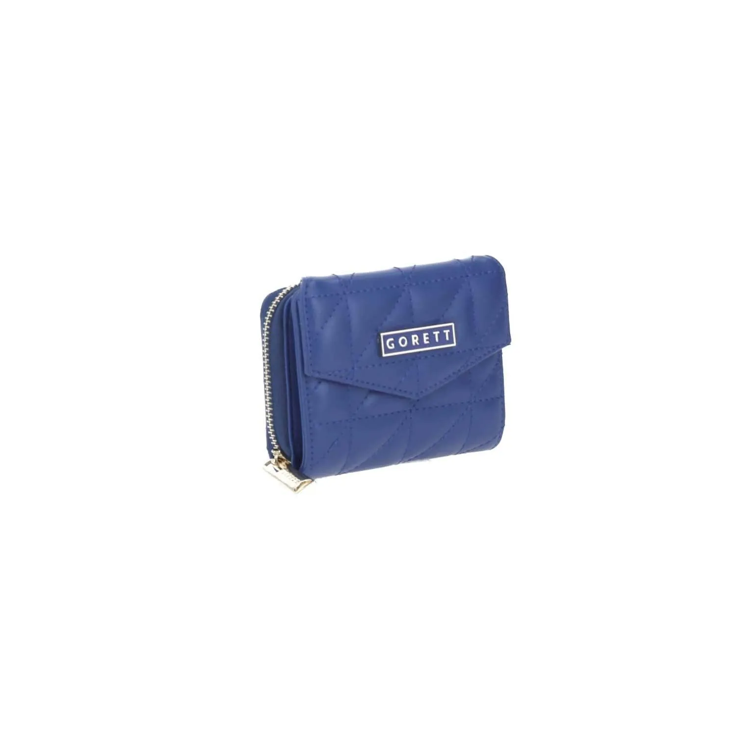 Cartera De Mujer Azul Gorett Loren Con Capitonado