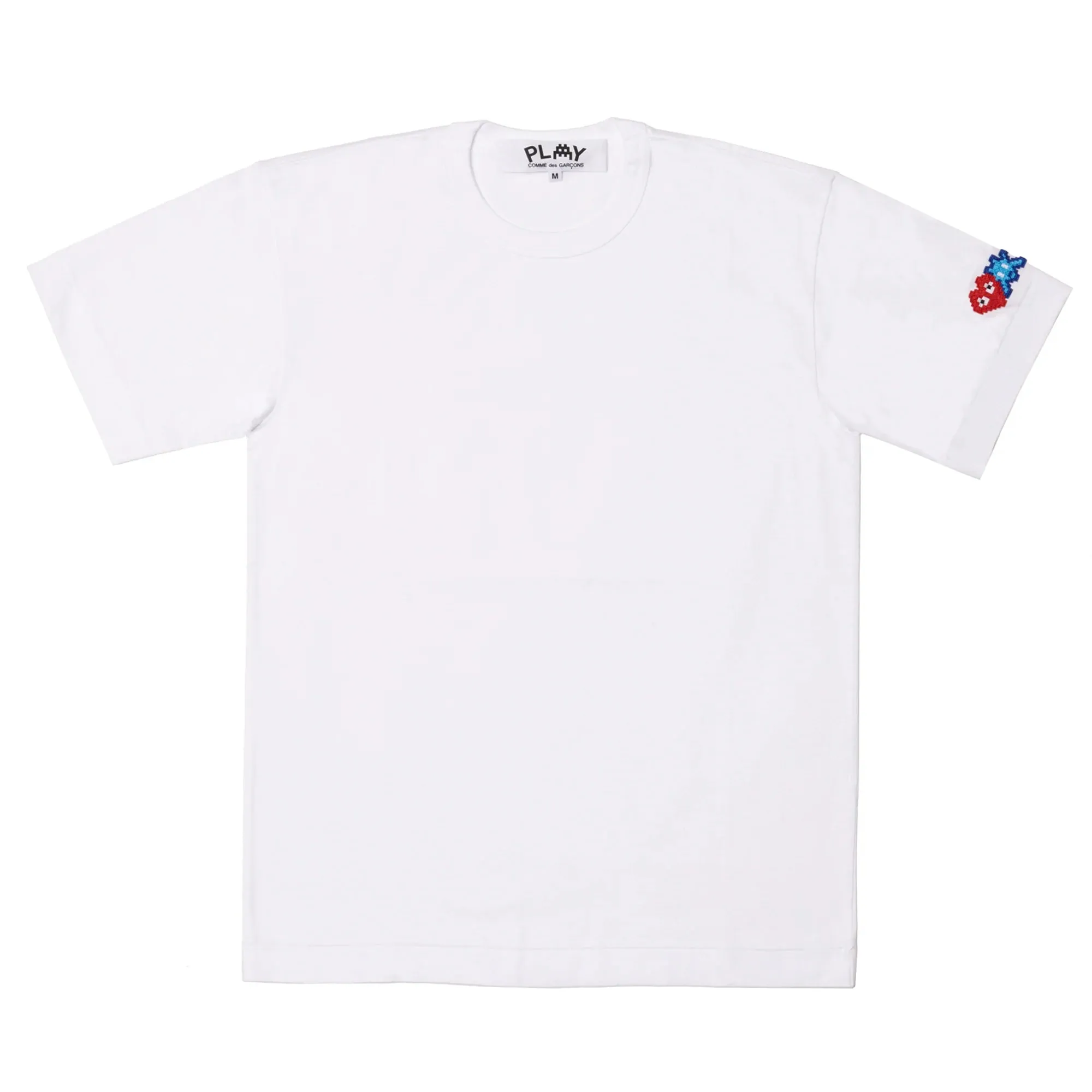 CDG PLAY DOUBLE HEART TSHIRT WHITE M