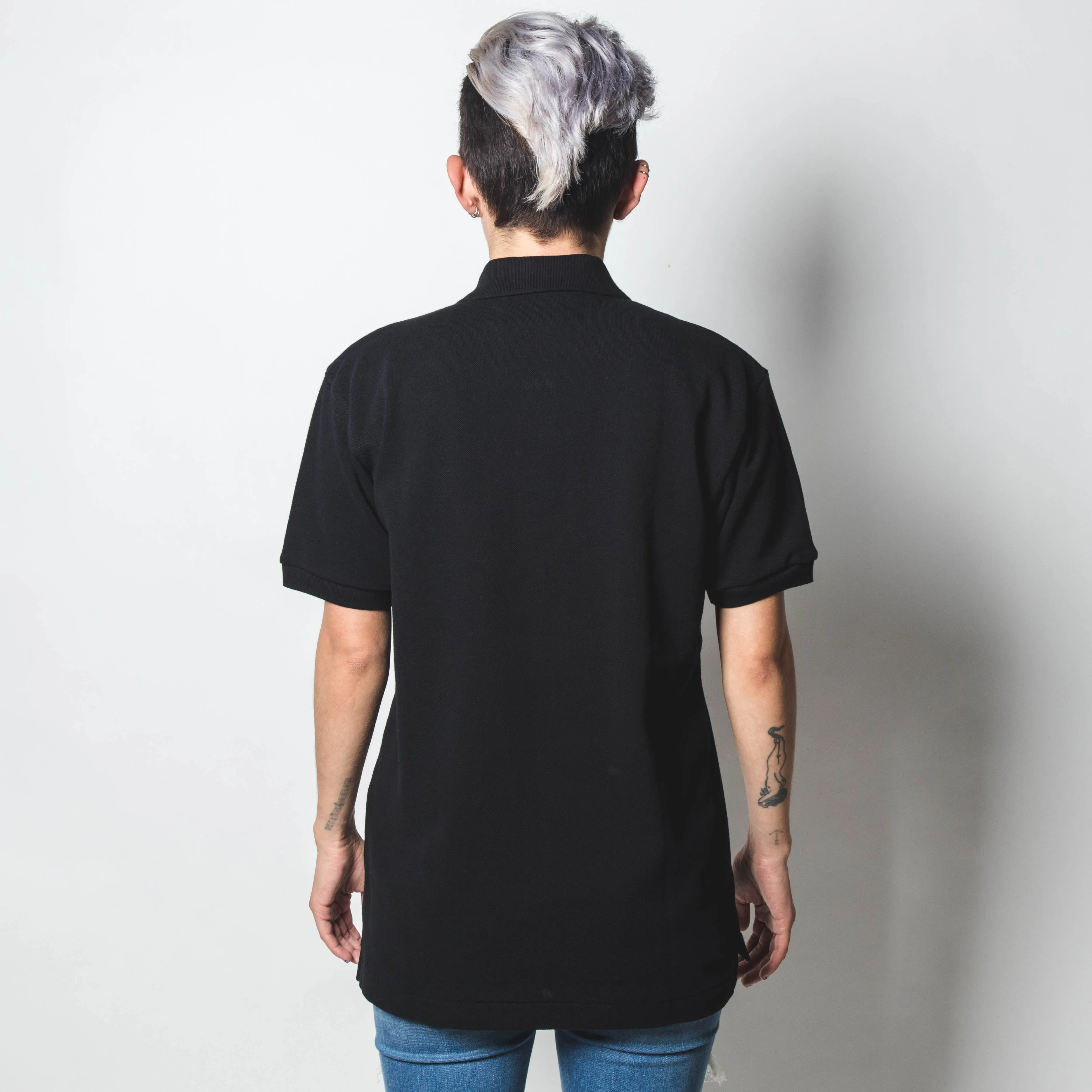 CDG PLAY Red Heart Polo Shirt Black Mens