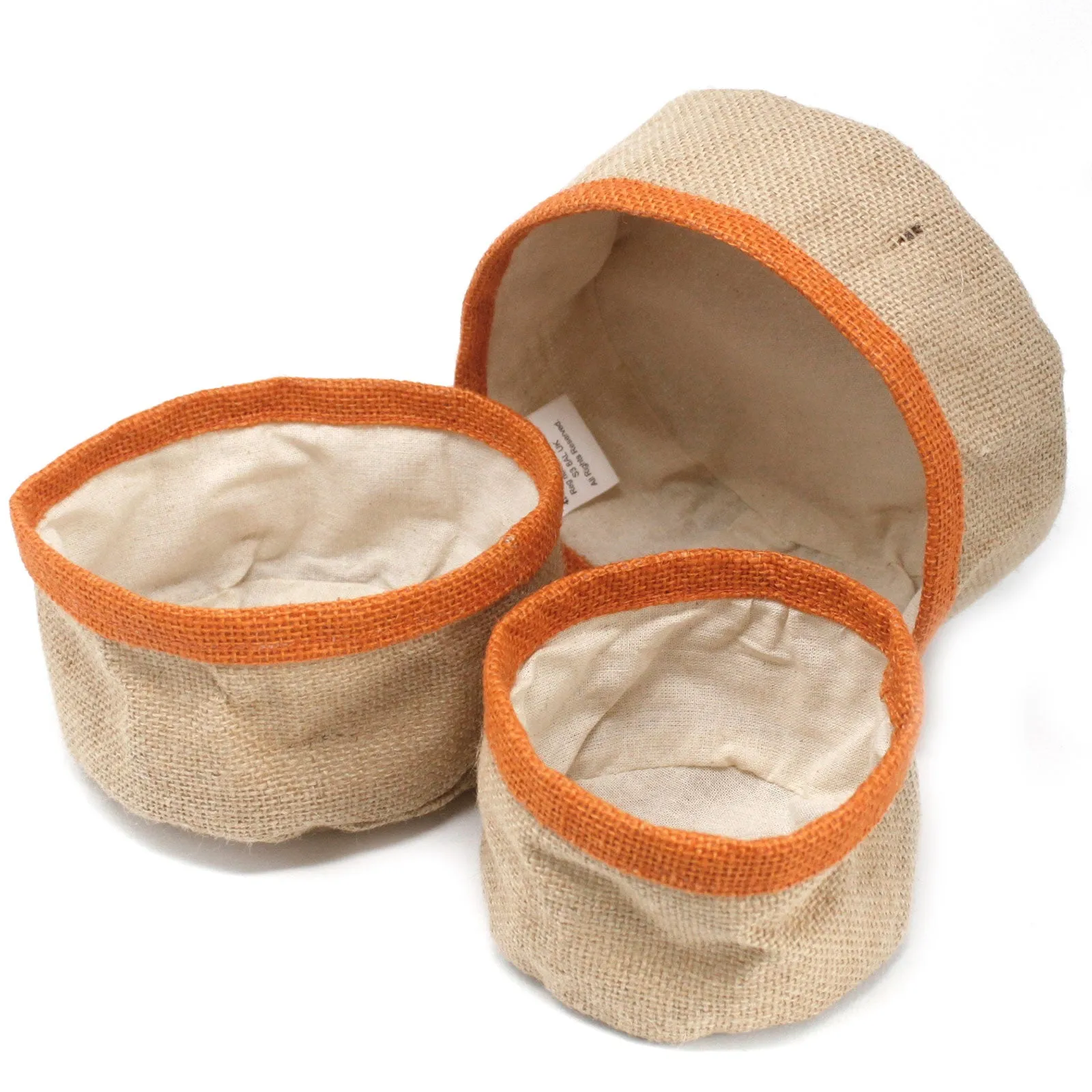 Cestas conjunto de 3 piezas de Yute natural. CURCUMA