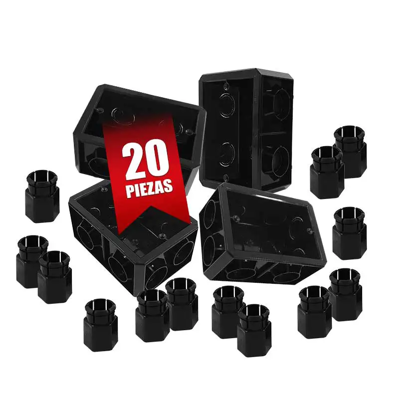 Chalupas Plasticas Negras Poliflex KP.CHANEG.100 20PZ