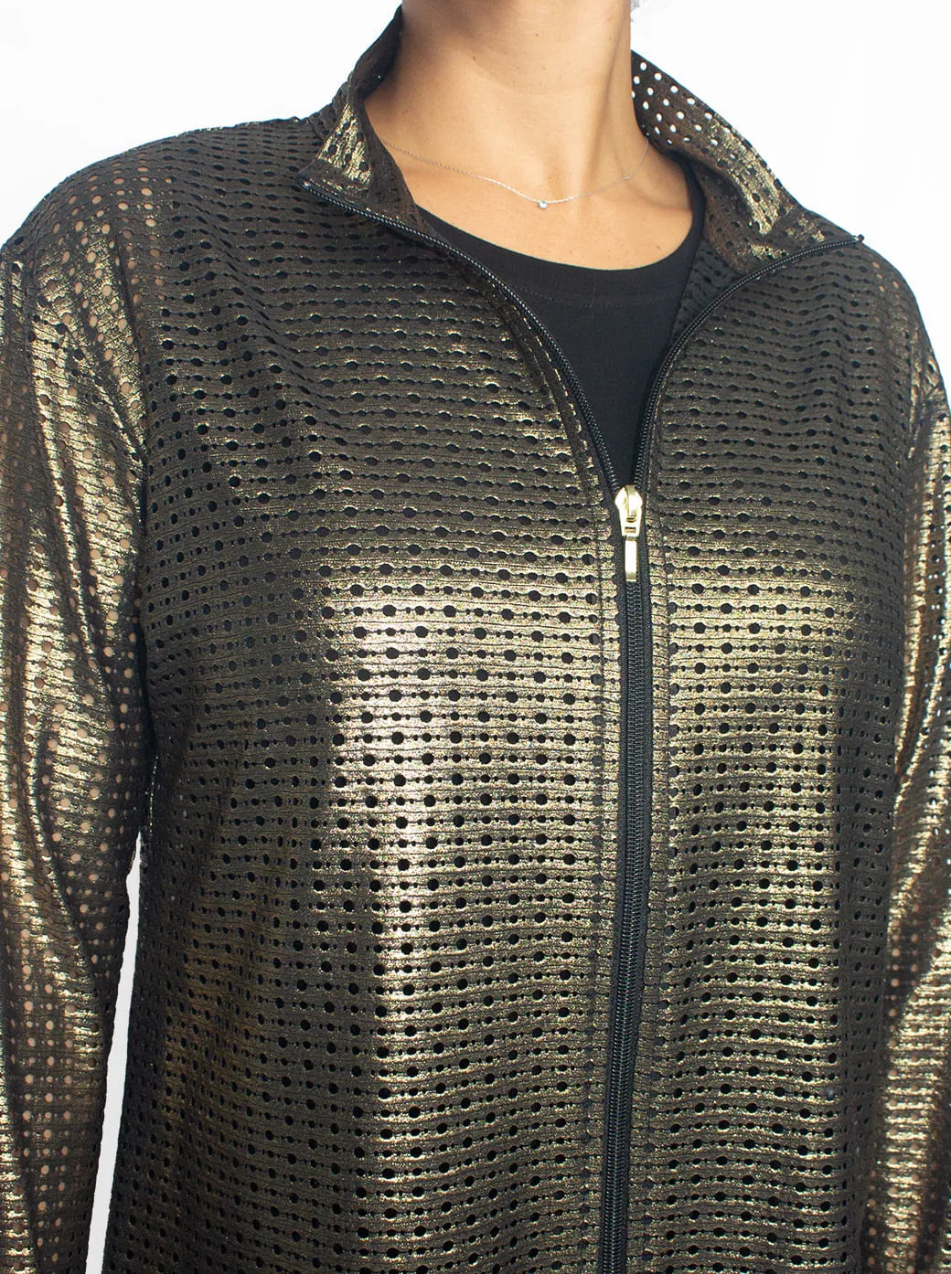 Chamarra dorada con rayas Comfort