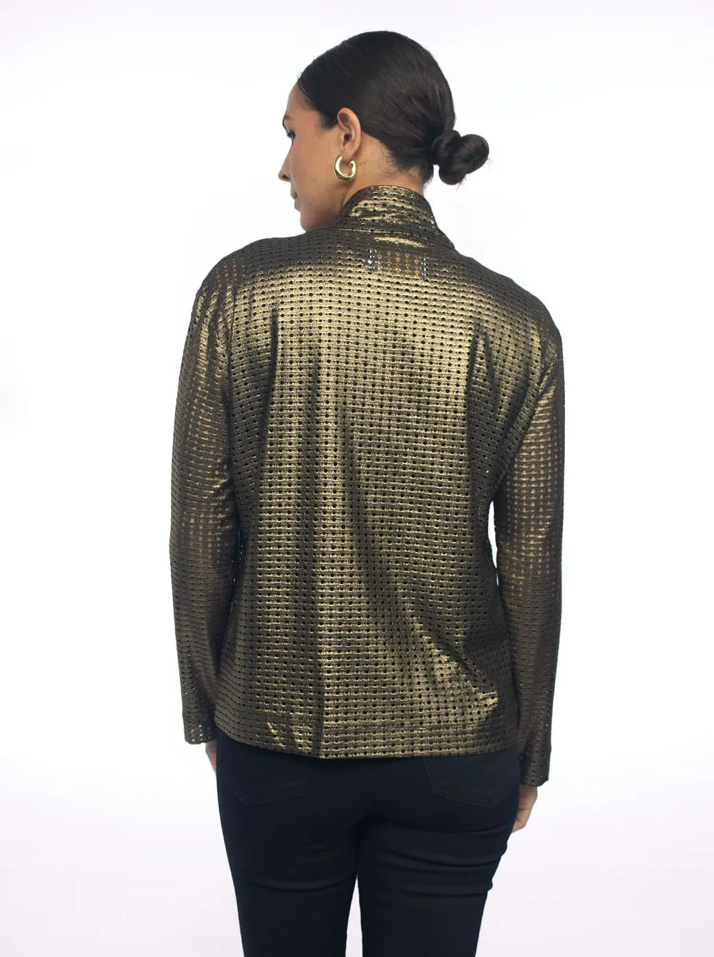 Chamarra dorada con rayas Comfort