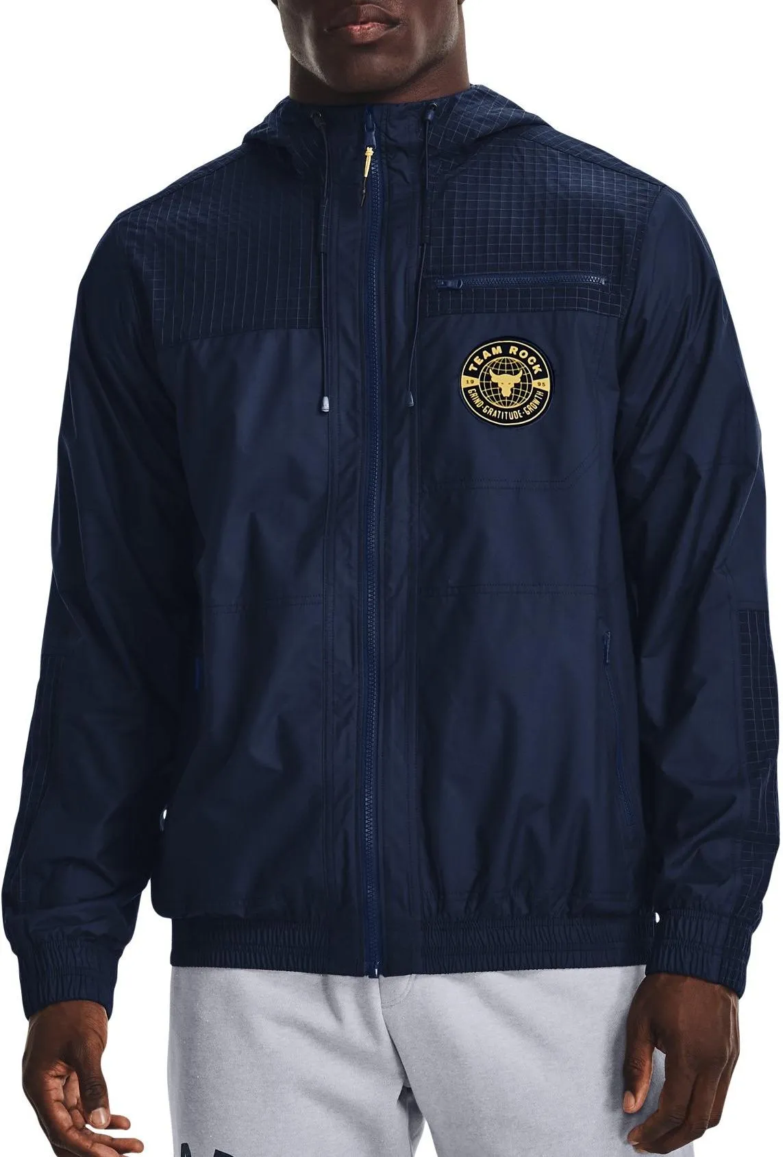 CHAQUETA CON CAPUCHA UNDER ARMOUR UA PJT ROCK Q1 WOVEN LAYERNVY