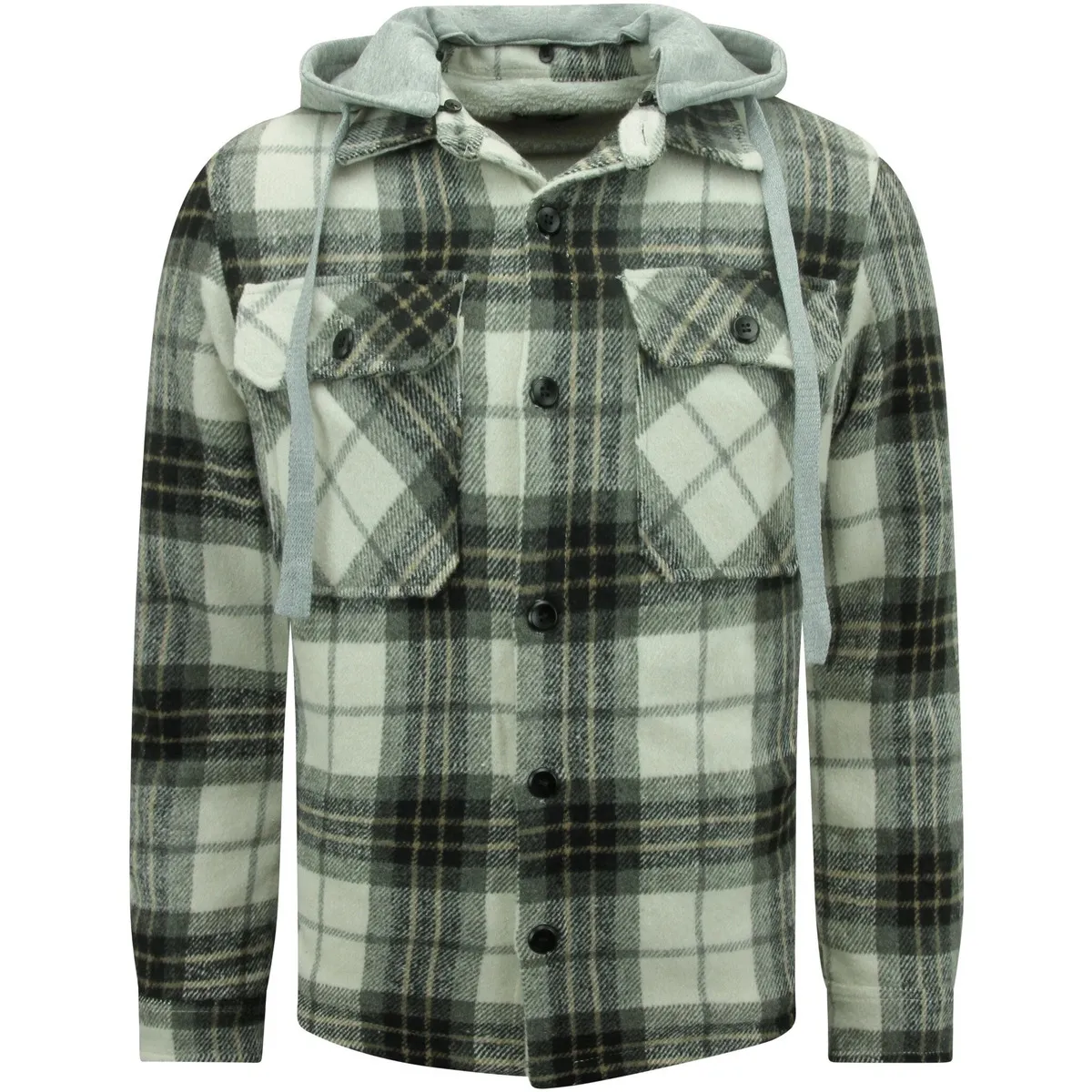 Chaqueta De Leñador Capucha De Lana