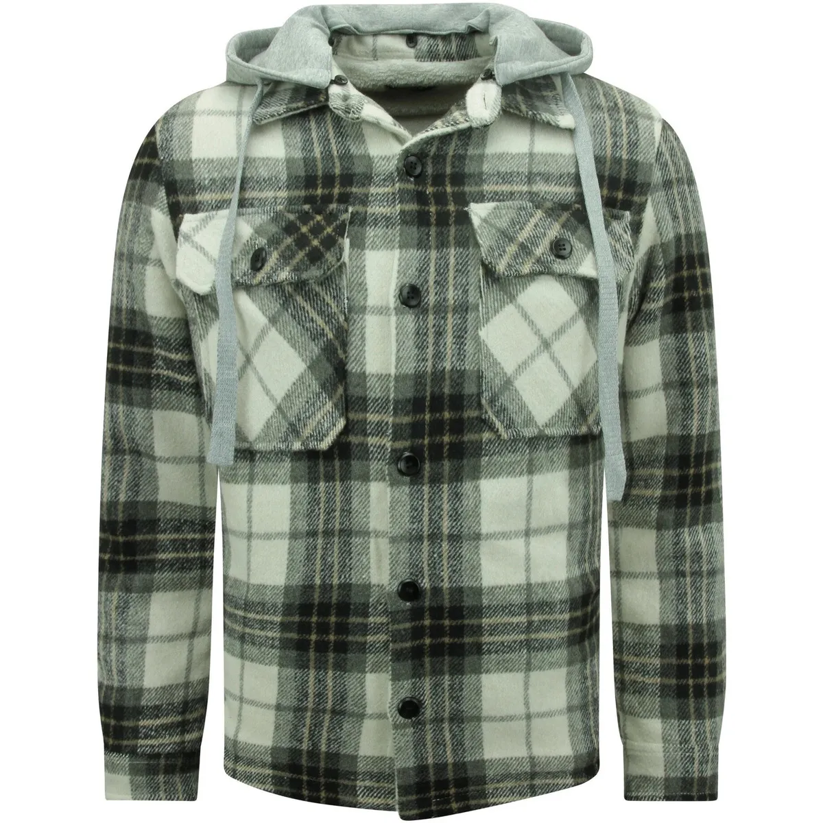 Chaqueta De Leñador Capucha De Lana
